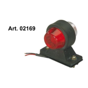 FANALE INGOMBRO FRONTE RETRO BASE PIATTA BIANCO ROSSO