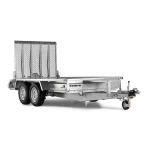 RIMORCHIO MT3651 3500 KG 360*180 TRASPORTO MACCHINE OPERATRICI CON RAMPA POSTERIORE DOPPIA ASSE RUOTE ESTERNE 