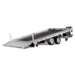 RIMORCHIO TRASPORTO COSE ELLEBI 6520 PIANALE DOPPIO ASSE 3500 KG 508X204 MT BASCULANTE CON POMPA IDRAUILICA 311290