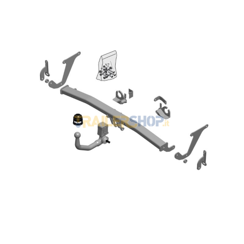 STEINHOF Gancio Di Traino Estraibile Verticale Per BMW X5 E70 (03.2007-2013) – Kit Elettrico 13 Poli Incluso, Omologato CE