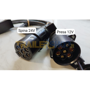 TRASFORMATORE DA 24V - 12 V 7 POLI IMPIANTO ELETTRICO GANCIO TRAINO BRINK