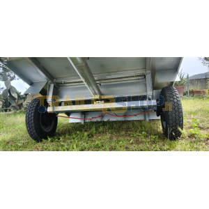 RIMORCHIO 190X140 FRENATO 750 KG 3 SPONDE APRIBILI DA 40 CM PIANALE MANDORLATO