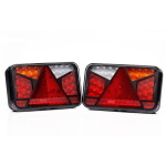 KIT FANALI POSTERIORI LED FT-370 DX SX DESTRO SINISTRO 7 FUNZIONI 12V CANBUS PLUG-IN FRISTOM BAIONETTA 6PIN 240X140 ECE IP68