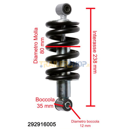 Ammortizzatore Per Moto Fuoristrada - Idraulico, Nero, Misura 10x240 Mm, In Lega Di Alluminio E Acciaio, Per Sostituzione