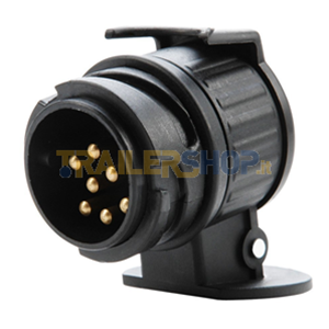 Adattatore Presa 13+1 Poli ISO 11446 Per Rimorchi E Roulotte, Connettore Impermeabile Con Sportello A Molla, 12V