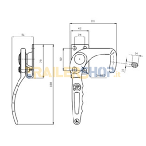 CHIUSURA IN FERRO ZINCATA SINISTRA ZB-12 SX