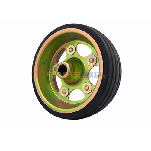 Ruota In Gomma Piena 150x40 Con Cerchio In Plastica &ndash; Ricambio Ruotino D'Appoggio F15, TRAILERSHOP.IT