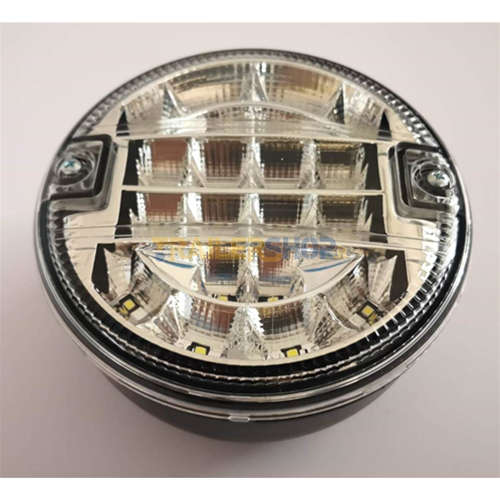 Fanale Posteriore LED 140mm Per Trattori E Mezzi Agricoli - 12-24V, IP67, Con Stop, Posizione E Freccia