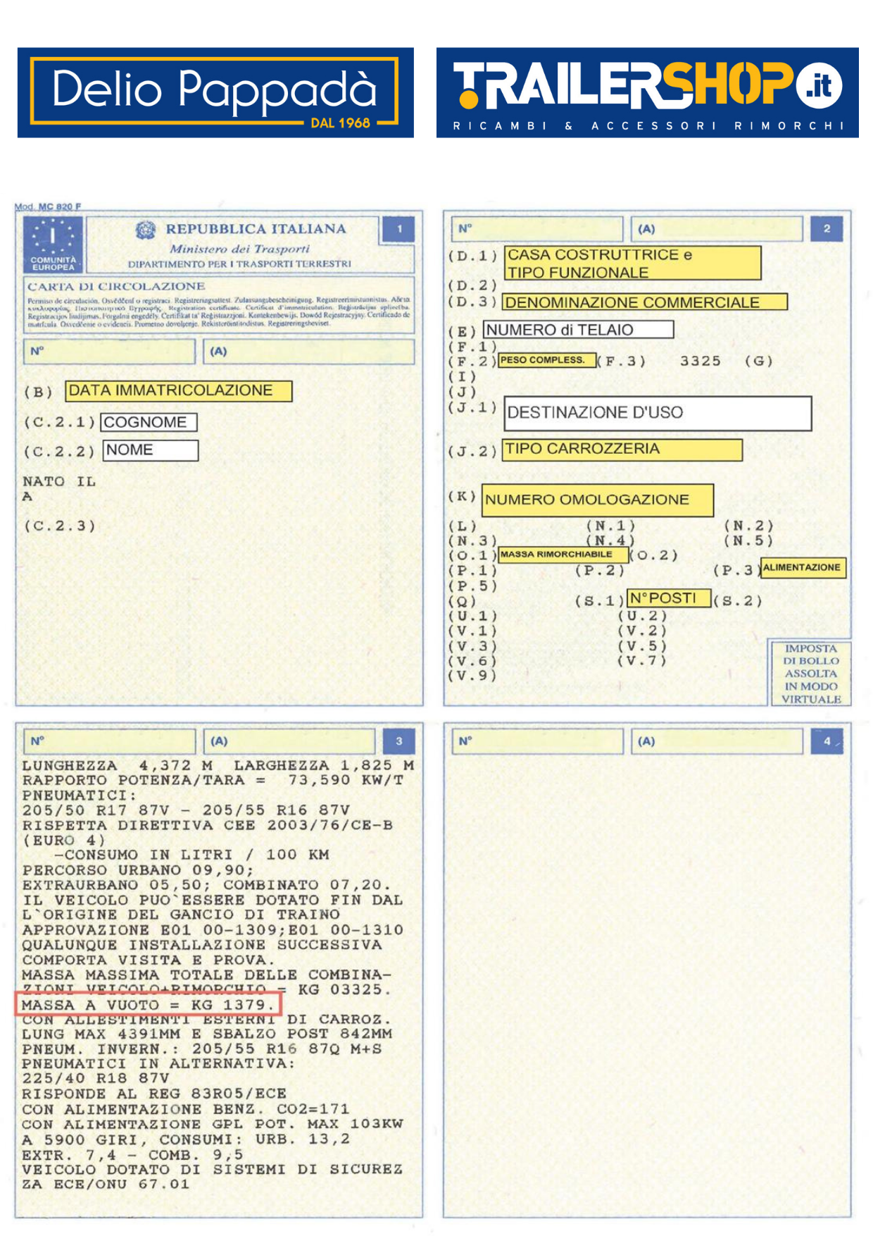 Libretto gancio traino